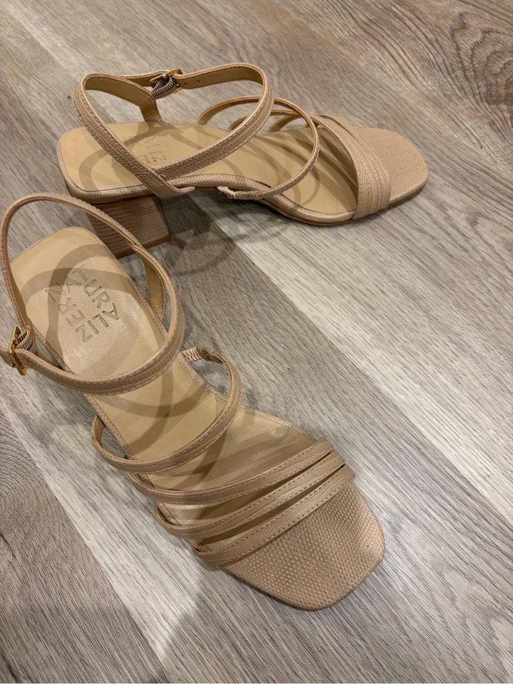 Naturalizer Women's Niko Ankle Strap Dress Sandal Crème Brulee 7.5